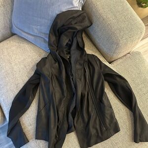 Vince small leather hoodie
